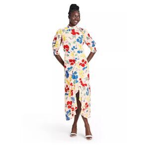 NEW RIXO X Target Floral Mock Neck Cascade Ruffle Dress Plus Size 28W/30W Spring